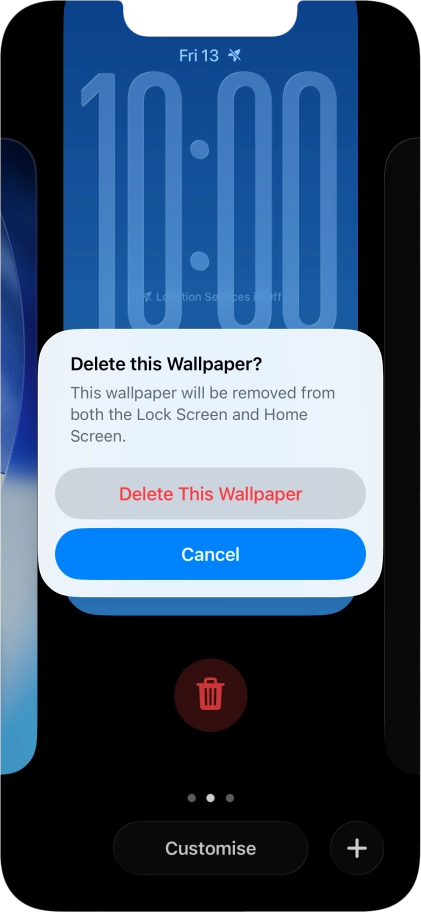 Press Delete This Wallpaper.