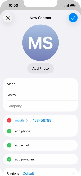 Press the confirm icon. Press the confirm icon.
