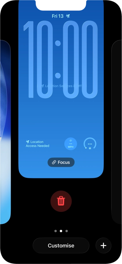Press the delete icon.