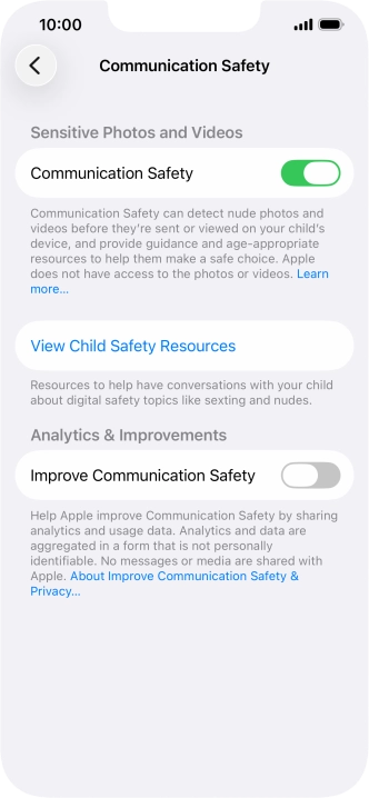 Press the indicator next to 