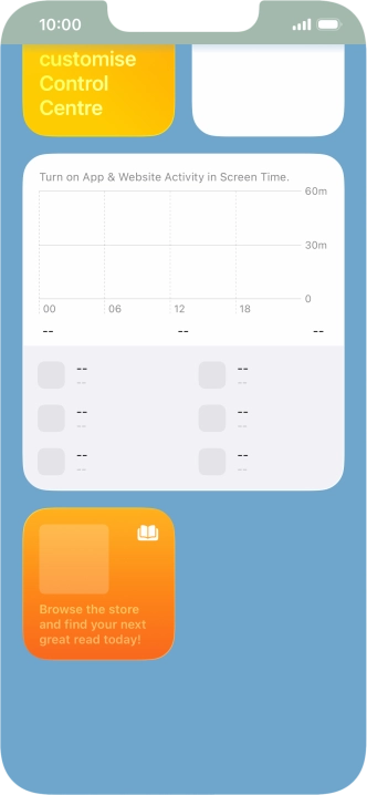 Press and hold the required widget until a pop-up menu is displayed. Press and hold the required widget until a pop-up menu is displayed.