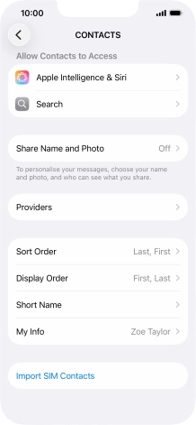 Press Import SIM Contacts. Press Import SIM Contacts.