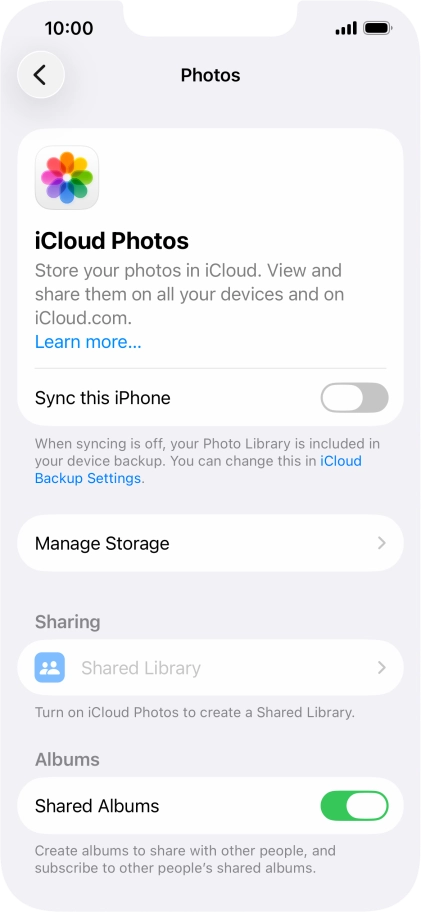 Press the indicator next to 