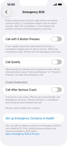 Press the indicator next to 
