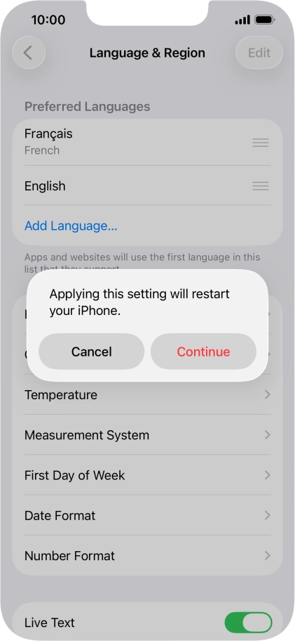 Press Continue. Press Continue.