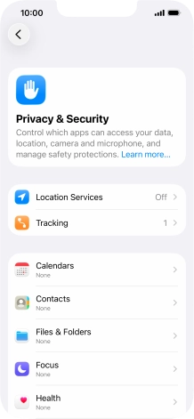 Press Location Services. Press Location Services.