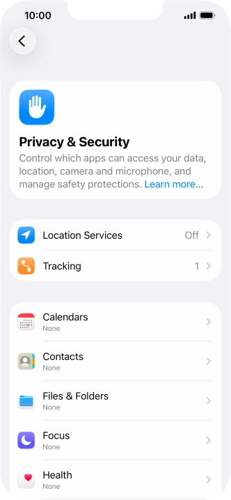 Press Location Services. Press Location Services.