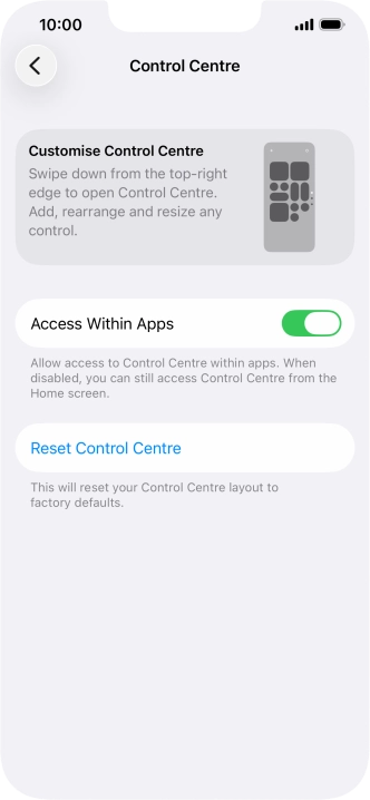 Press the indicator next to 