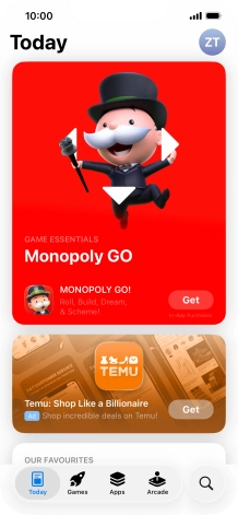 Press the search icon.