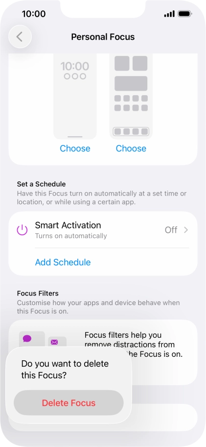 Press Delete Focus. Press Delete Focus.