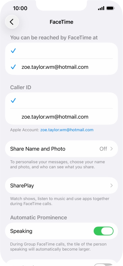 Press the required setting below Press the required setting below