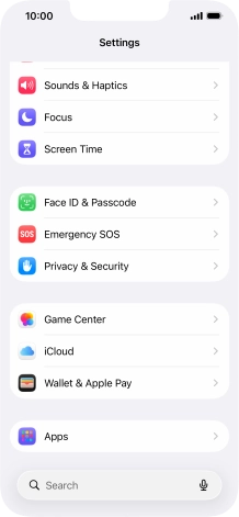 Press Face ID & Passcode. Press Face ID & Passcode.