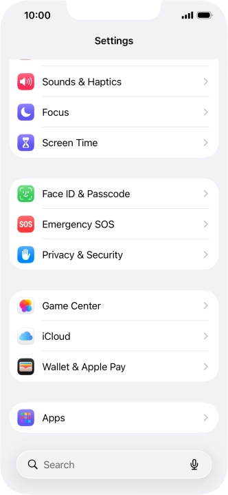 Press Face ID & Passcode. Press Face ID & Passcode.
