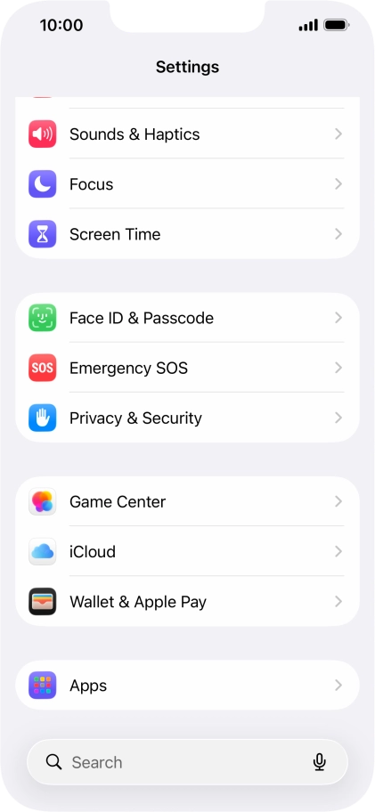 Press Face ID & Passcode. Press Face ID & Passcode.