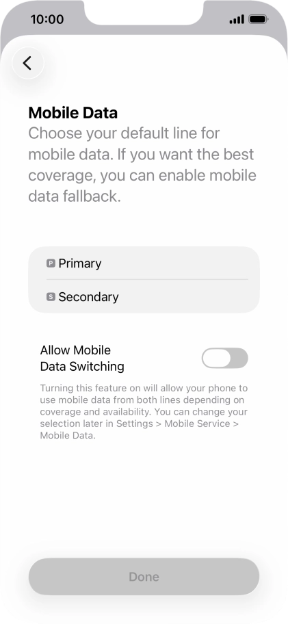 Press the required price plan.