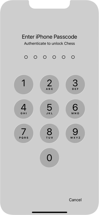 Use the phone lock code you created. The app is now no longer locked.