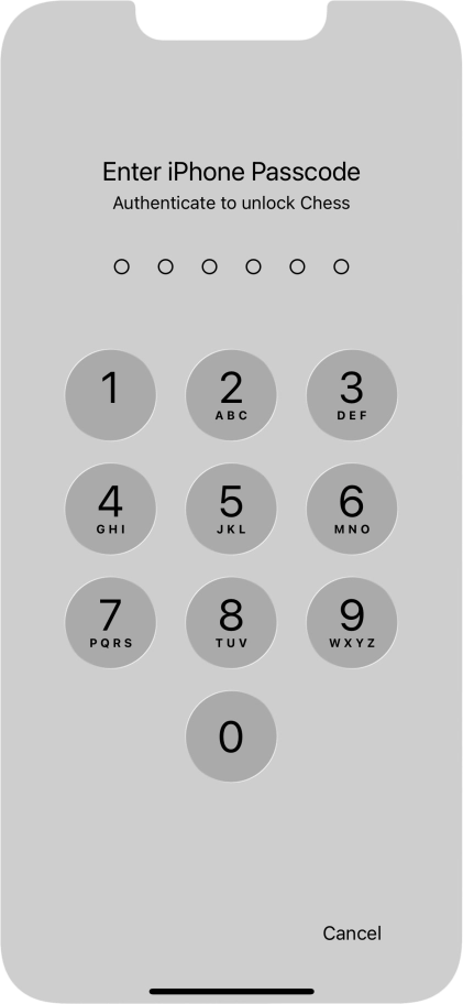 Use the phone lock code you created. The app is now no longer locked.