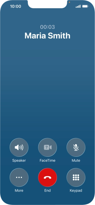 Press More during an ongoing call. Press More during an ongoing call.