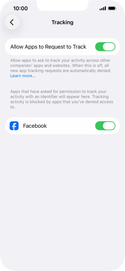 Press the indicator next to 