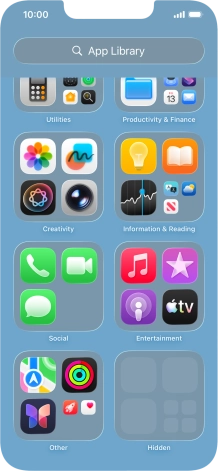 The app is now placed in the Hidden folder in the App Library.