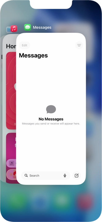 Slide upwards on the required application to end it.
