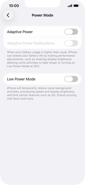Press the indicator next to 