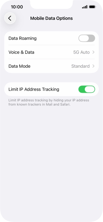Press the indicator next to 