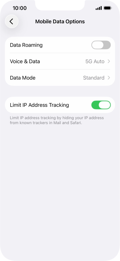Press the indicator next to 