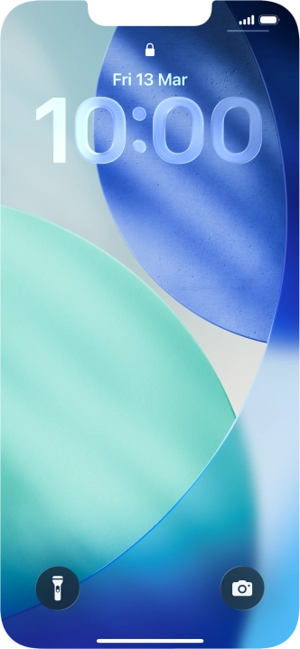 Press and hold anywhere on the lock screen.