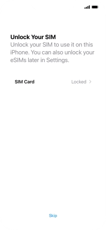 Press SIM Card.