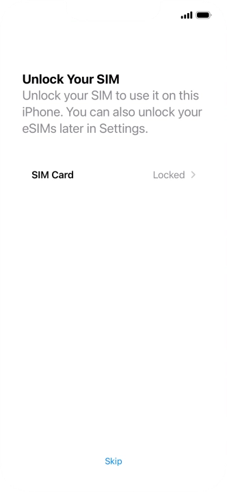 Press SIM Card.