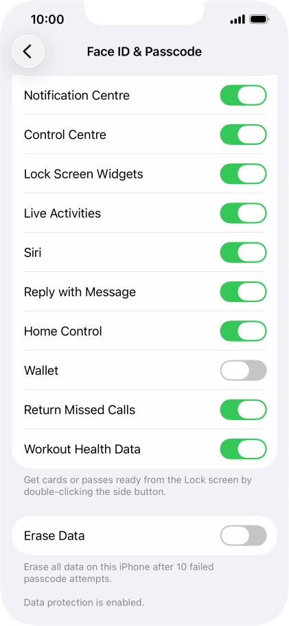 Press the indicator next to 