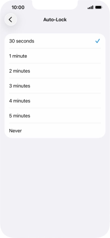 Press the required setting. Press the required setting.