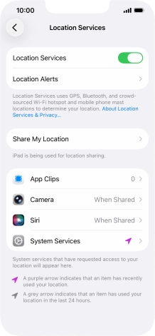 Press the required app. Press the required app.