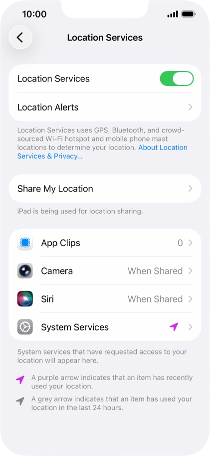 Press the required app. Press the required app.