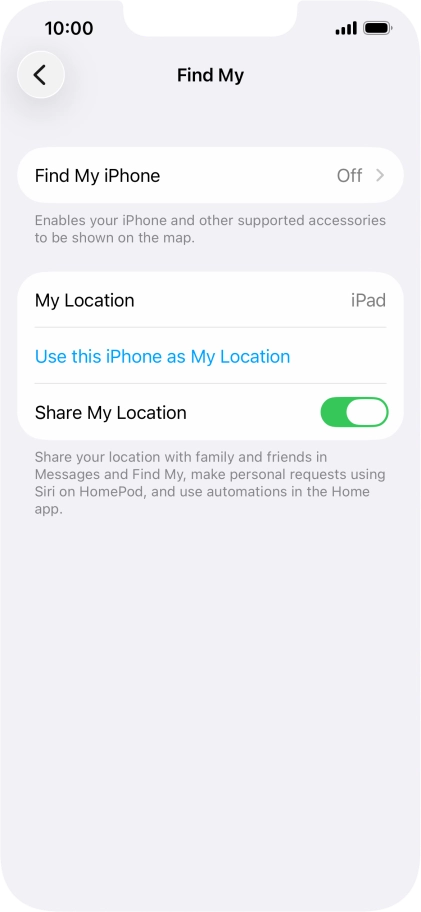 Press Find My iPhone.