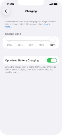 Press the indicator next to 