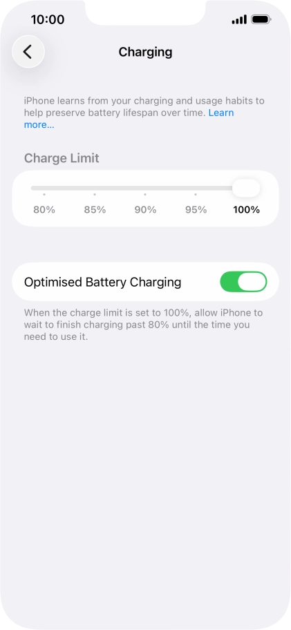 Press the indicator next to 
