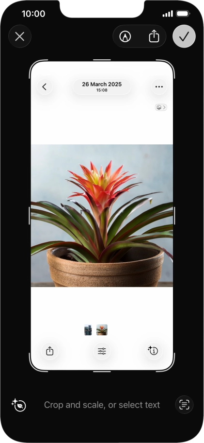 To use visual intelligence via screenshot, take a screenshot and follow the instructions on the screen to use the function. To use visual intelligence via screenshot, take a screenshot and follow the instructions on the screen to use the function.