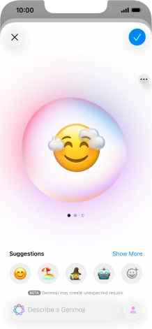 Slide your finger right or left on the screen to see the generated results. Slide your finger right or left on the screen to see the generated results.