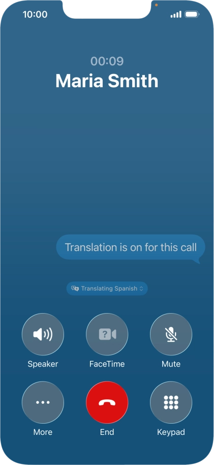Press Translating ‹language› and follow the instructions on the screen to select language display or exit Live Translation. Press Translating ‹language› and follow the instructions on the screen to select language display or exit Live Translation.