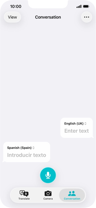 Press the microphone icon and say the required word or sentence. Press the microphone icon and say the required word or sentence.