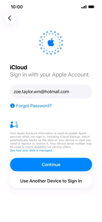 Press Continue. Press Continue.