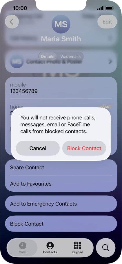 Press Block Contact.