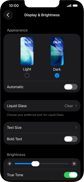 Press the indicator next to 