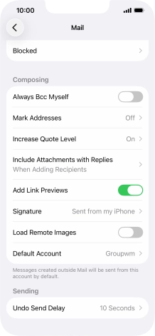 Press Default Account. Press Default Account.
