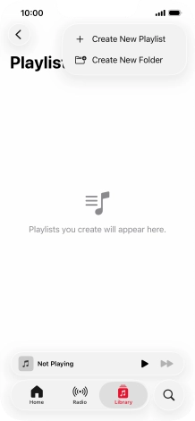 Press Create New Playlist. Press Create New Playlist.