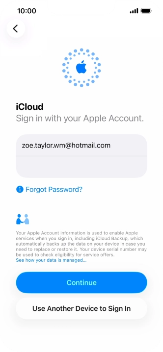 Press Continue. Press Continue.