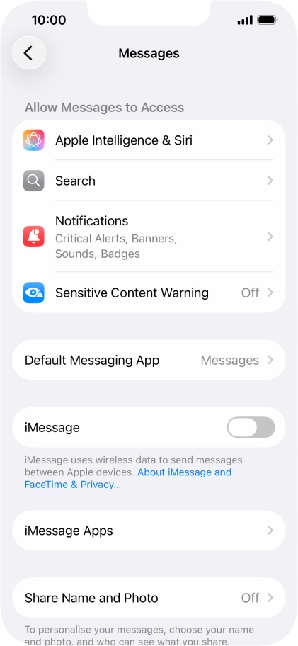Press the indicator next to 