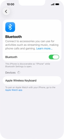 Press the required Bluetooth device and follow the instructions on the screen to pair the device with your phone.